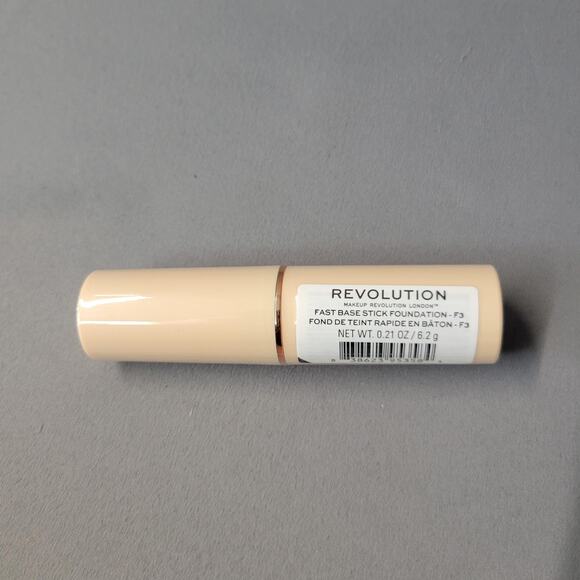 Makeup Revolution London Fast Base Stick Foundation Shade F3 0.21 oz 6.2 g New - Picture 5 of 8